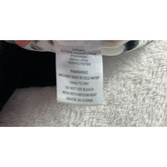 Patrizia Luca Milano Womens Black White V-neck Asymmetric Layered Tunic Top M/L - Picture 5 of 11